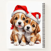 Weihnachts Welpenhunde Notizblock (Rückseite)