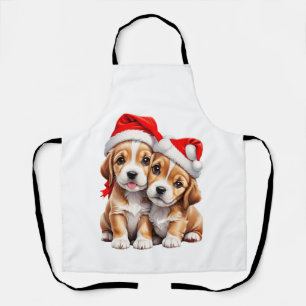 Weihnachts Welpenhunde Schürze