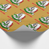 Weihnachts-Welpenpackpapier Geschenkpapier (Ecke)