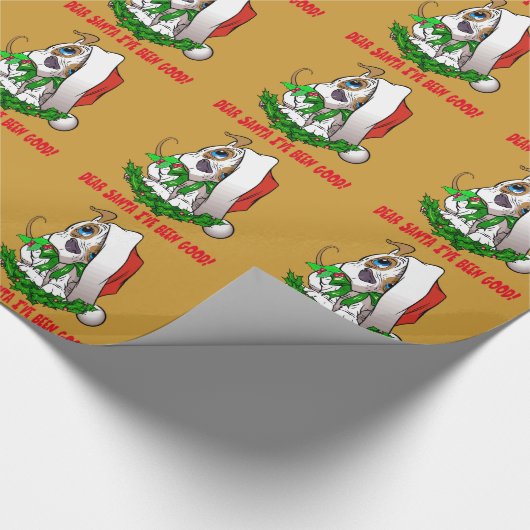 Weihnachts-Welpenpackpapier Geschenkpapier (Ecke)