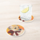 Weihnachts-Welpenschnee-Untersetzer Untersetzer (Seite)