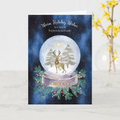 Weihnachts-Weltfrieden für Nephew und die Familie Karte (Gelbe Blume)