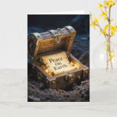 Weihnachts-Weltfrieden-Scroll in der Schatztruhe Karte (Gelbe Blume)