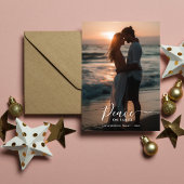 Weihnachts-Weltfrieden Sunset Beach Foto Feiertagskarte