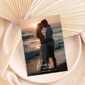 Weihnachts-Weltfrieden Sunset Beach Foto Feiertagskarte