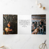 Weihnachts-Weltfrieden Taube Personalisiert Dreifach Gefaltete Urlaubskarte (Innenseite)