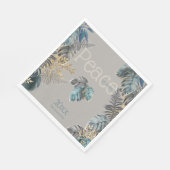 Weihnachts-Weltfrieden Tropical Blue Foliage Serviette (Ecke)