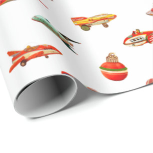 Weihnachts-Weltraum-Reise-Spielzeug Geschenkpapier