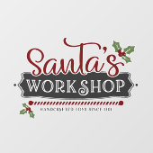 Weihnachts-Werkstatt Wort Kunst Fensteraufkleber (Blatt)