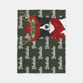 Weihnachts-Western Border Collie mit dem Namen des Fleecedecke (Vorderseite)