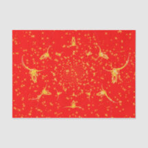 Weihnachts Western Glitzer Red Gold Giro Kuh Skull