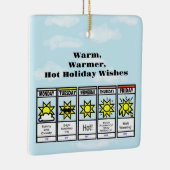 Weihnachts-Wettervorhersage Keramikornament (Rechts)