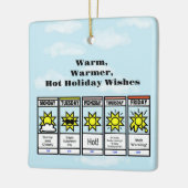 Weihnachts-Wettervorhersage Keramikornament (Links)