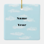 Weihnachts-Wettervorhersage Keramikornament (Rückseite)