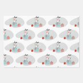 Weihnachts Whimsical Cartoon Hunde Geschenkpapier Set (Vorderseite 3)