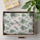 Weihnachts Whimsical Pine Trees Muster Seidenpapier (Geschenk)