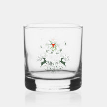 Weihnachts-Whiskey-Glas-Set – Fröhliche & helle Ba