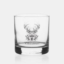 Weihnachts-Whiskey-Glas-Set – Fröhliche & helle Ba