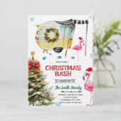 Weihnachts-White-Trash-Bash-Einladung Einladung (Stehend Vorderseite)