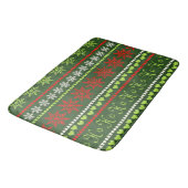 Weihnachts-Wiederholungsmuster Badematte (Schrägansicht)