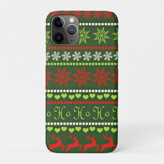 Weihnachts-Wiederholungsmuster Case-Mate iPhone Hülle (Rückseite)