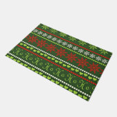 Weihnachts-Wiederholungsmuster Fußmatte (Schrägansicht)