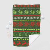 Weihnachts-Wiederholungsmuster Golfhandtuch (Insitu)