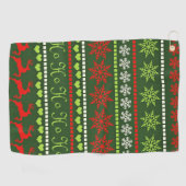 Weihnachts-Wiederholungsmuster Golfhandtuch (Horizontal)