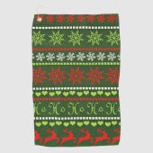 Weihnachts-Wiederholungsmuster Golfhandtuch (Vorderseite)
