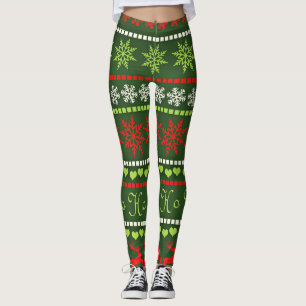 Weihnachts-Wiederholungsmuster Leggings