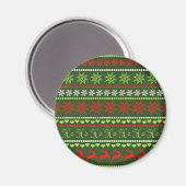 Weihnachts-Wiederholungsmuster Magnet (Vorderseite/Rückseite)