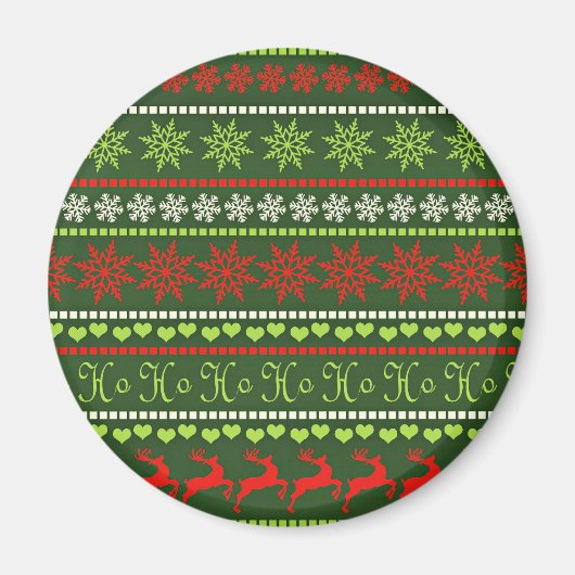 Weihnachts-Wiederholungsmuster Magnet (Vorne)
