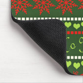 Weihnachts-Wiederholungsmuster Mousepad (Ecke)