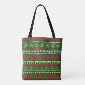 Weihnachts-Wiederholungsmuster Tasche (Rückseite)