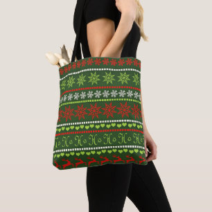 Weihnachts-Wiederholungsmuster Tasche
