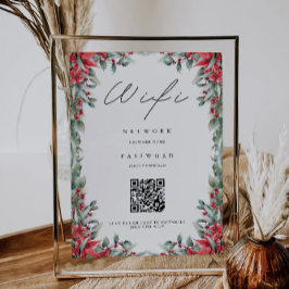 Weihnachts-Wifi-Code, QR-Code Wifi Connect Einladung