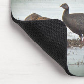 Weihnachts-Wilde Türkei in Snowy Field Mousepad (Ecke)