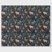 Weihnachts-Wildtiere-Geschenkpapier Geschenkpapier (Flach)
