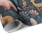 Weihnachts-Wildtiere-Geschenkpapier Geschenkpapier (Rolleneckpunkt)