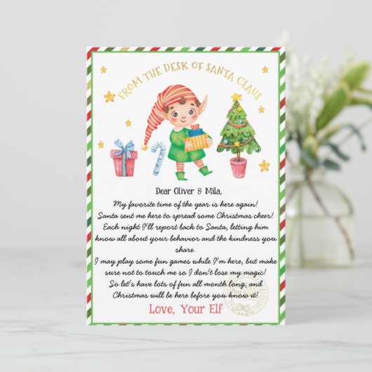 Weihnachts-Willkommensbrief Einladung (Stehend Vorderseite)