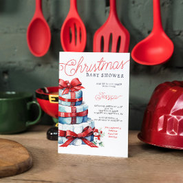 Weihnachts-Windeln Kuchen Holiday Baby Dusche Einladung
