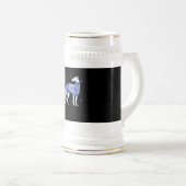 Weihnachts-Windhund mit hässlichem Pullover Bl Bierglas (VorderseiteRechts)