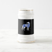 Weihnachts-Windhund mit hässlichem Pullover Bl Bierglas (Mittel)