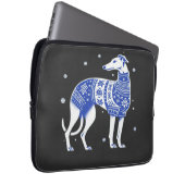Weihnachts-Windhund mit hässlichem Pullover Bl Laptopschutzhülle (Vorne Rechts)
