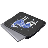 Weihnachts-Windhund mit hässlichem Pullover Bl Laptopschutzhülle (Vorne Knopf)