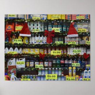 Weihnachts-Windows NYC Discount Store Fotografie Poster