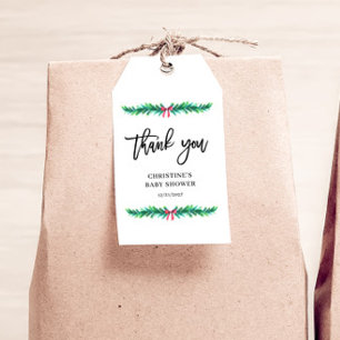 Weihnachts Winter Baby Dusche Geschenkanhänger