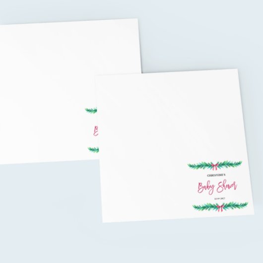 Weihnachts Winter Baby Dusche Serviette