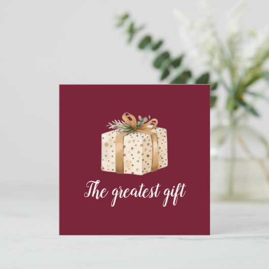 Weihnachts-Winter-Baby-Geburtserklärung Ankündigung (Stehend Vorderseite)