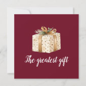 Weihnachts-Winter-Baby-Geburtserklärung Ankündigung (Vorderseite)